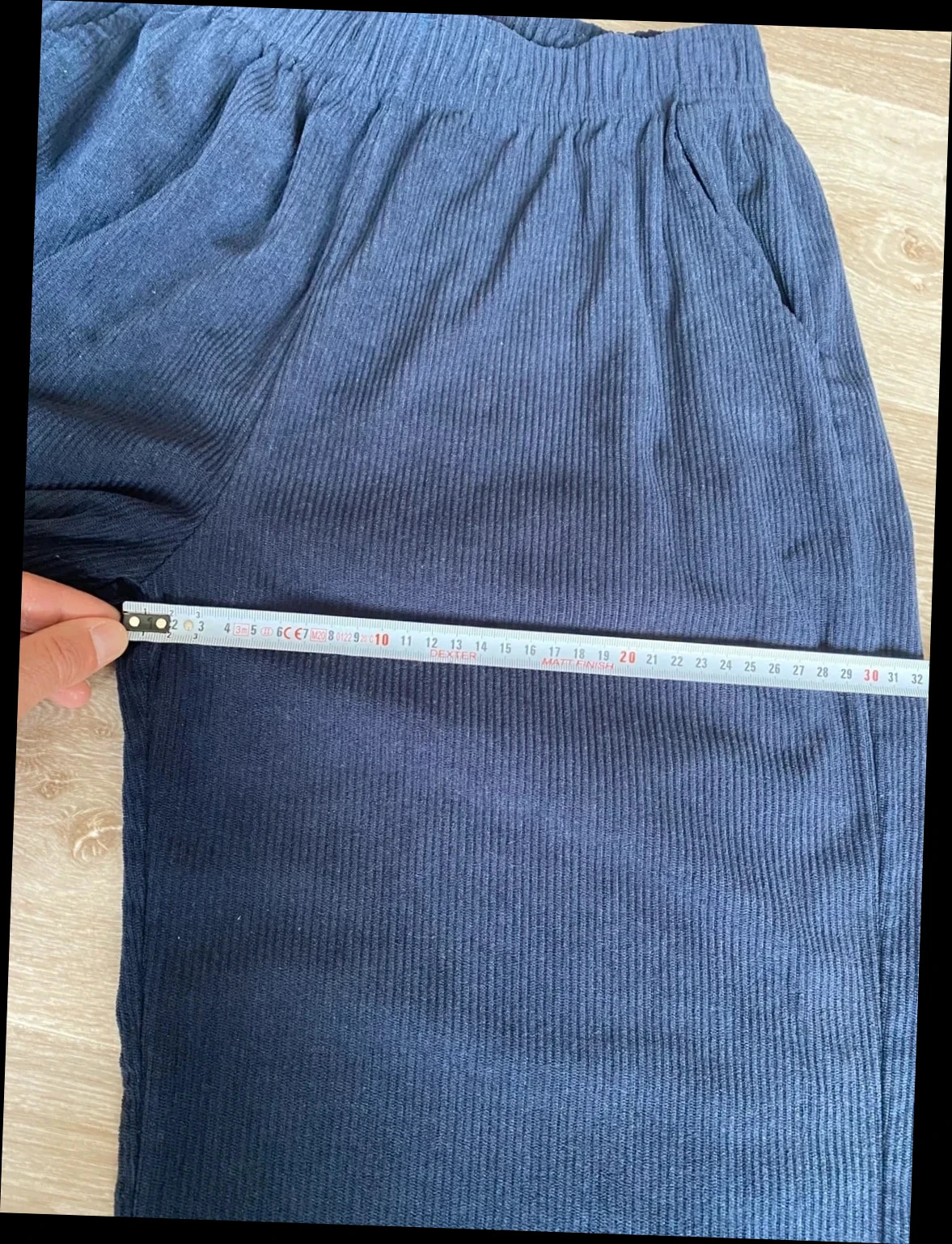Pantalon femme jambes larges bleu / taille élastique 38-40 – photo 5
